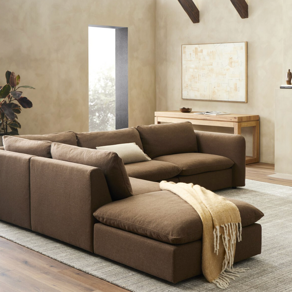 Ingel 4-Piece Sectional W/ Ottoman - Antwerp Cafe