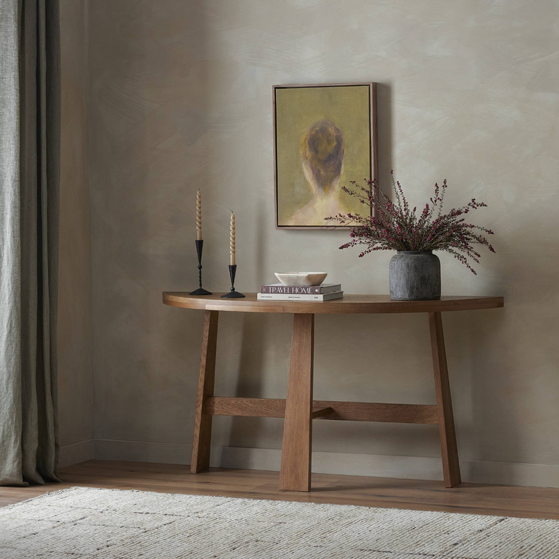 Fara Console Table - Light Brown Oak