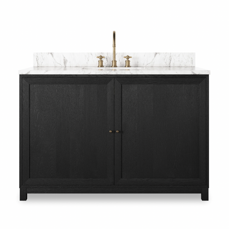 Millie Single Wide Vanity - Satin Drifted Black