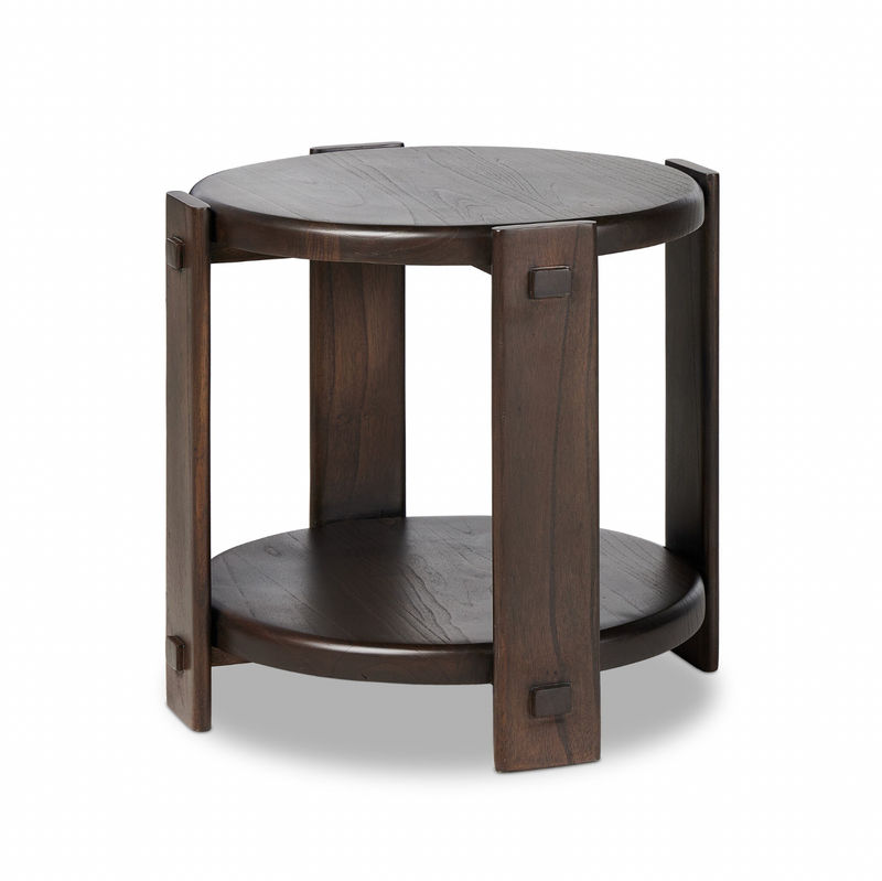 Two Tier End Table - Matte Brown