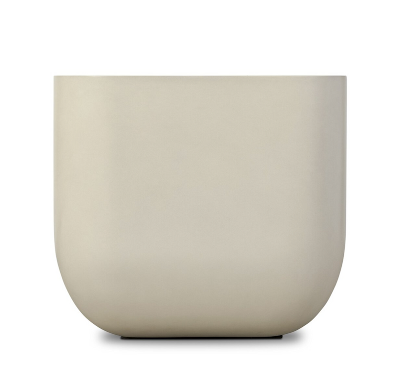 Ivan Square End Table - White Concrete