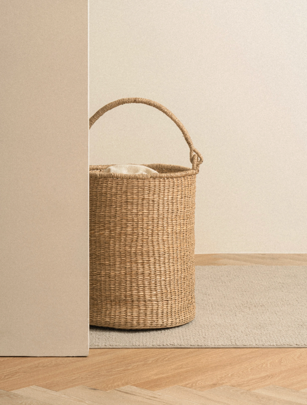 Satna Tall Seagrass Bucket Basket