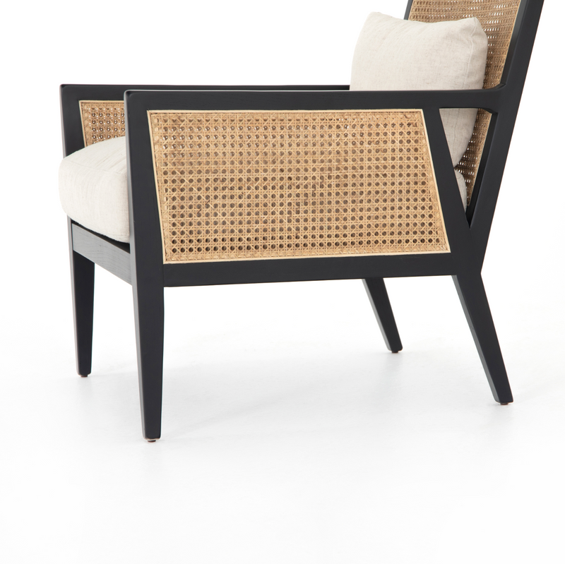 Antonia Cane Chair - Brushed Ebony