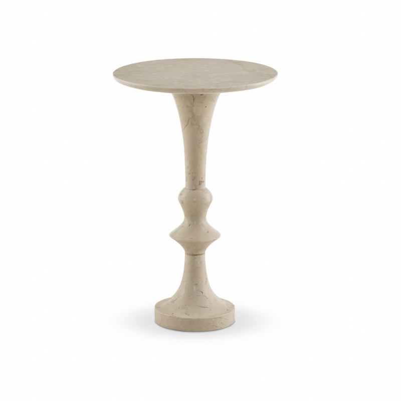 Polli End Table - Cream Marble