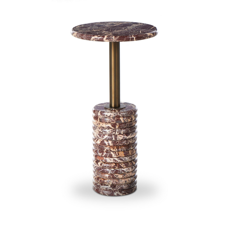 Reeves End Table - Garnet Marble