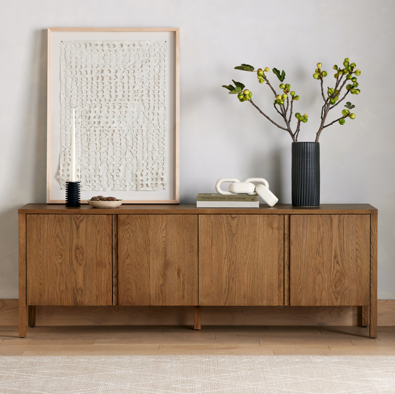 Riggs Media Console - Amber Oak