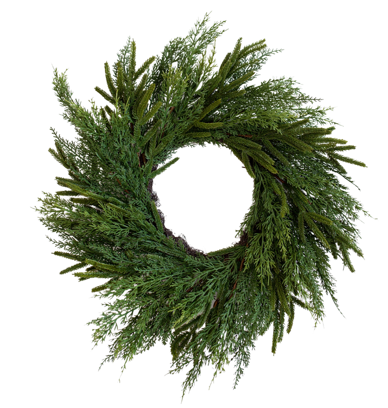 Norfolk & Cypress Real Touch Mix Wreath