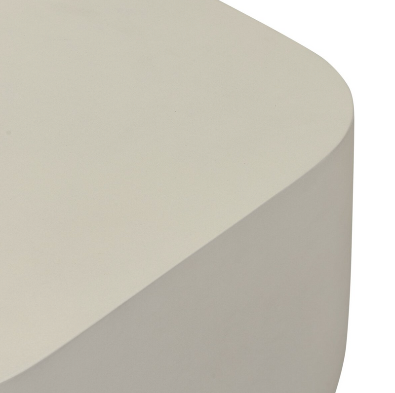 Ivan Square End Table - White Concrete