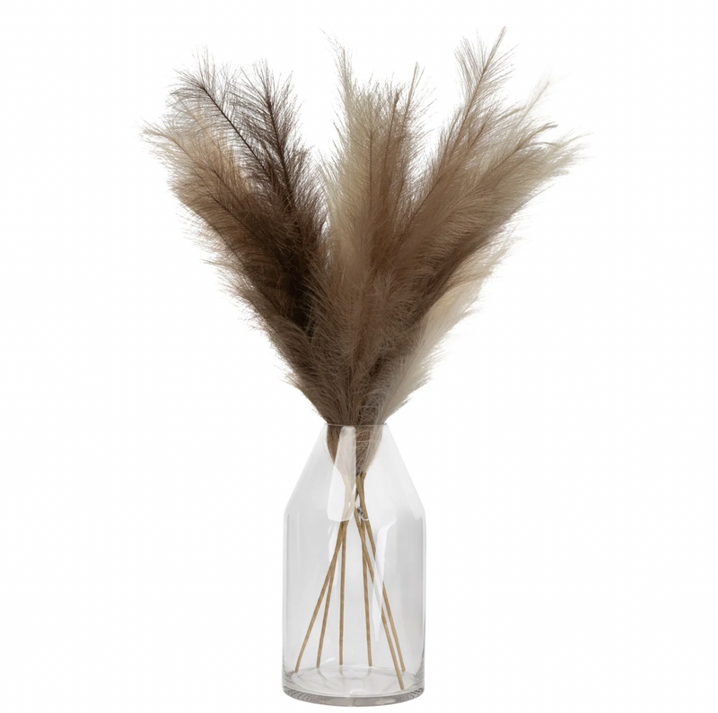 Faux Pampas Grass - Dark Brown