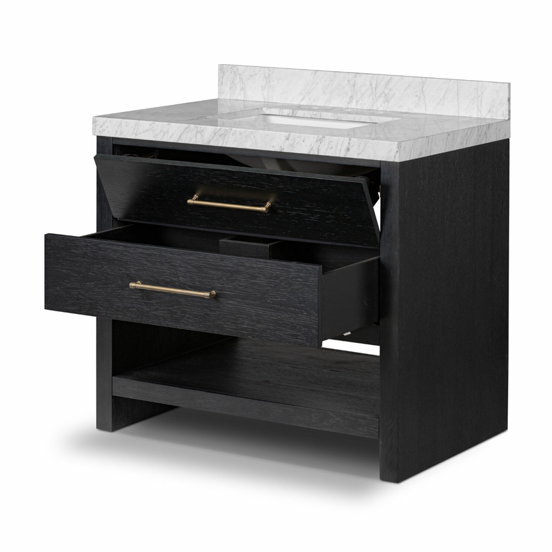 Anthem Single Vanity - Black Wash Oak