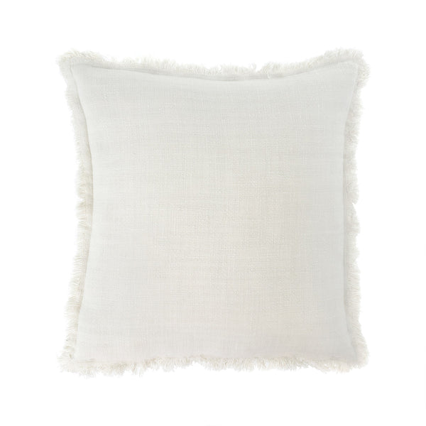 Frayed Edge Cushion - Ivory