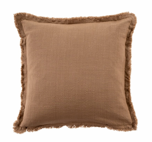 Frayed Edge Cushion - Terracotta