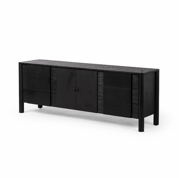 Pollard Media Console - Brushed Ebony Oak