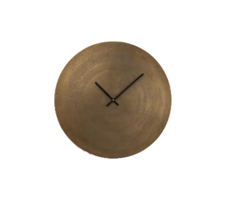 Aluminum Wall Clock - Antique Brass