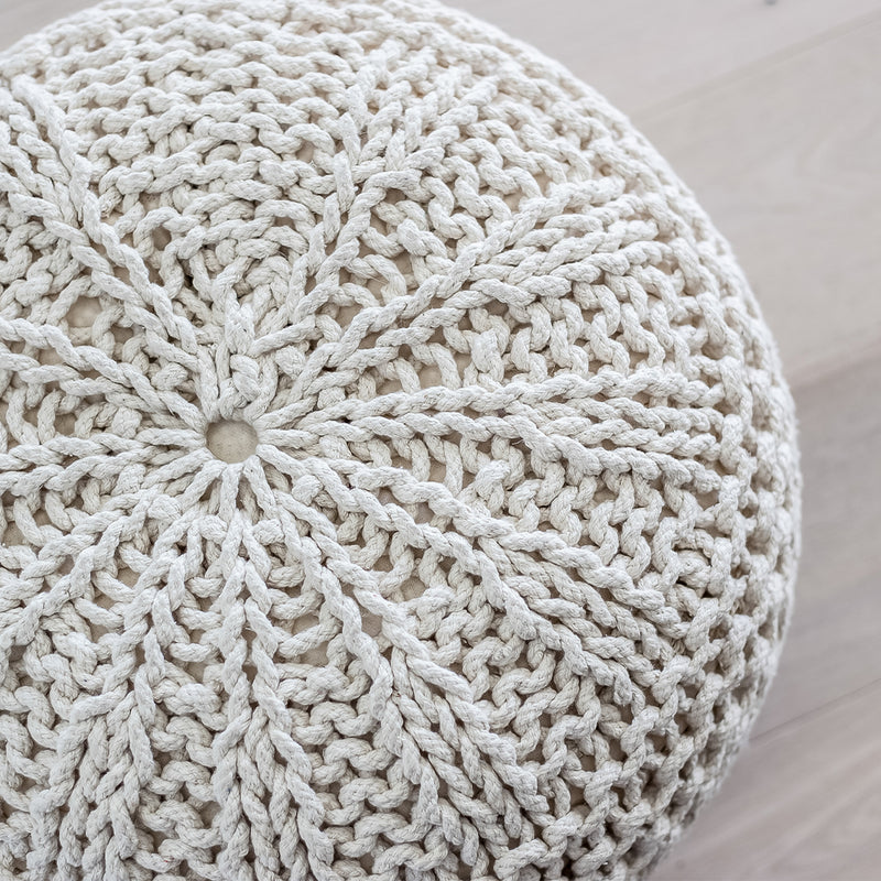 Bohemian Knit Pouf