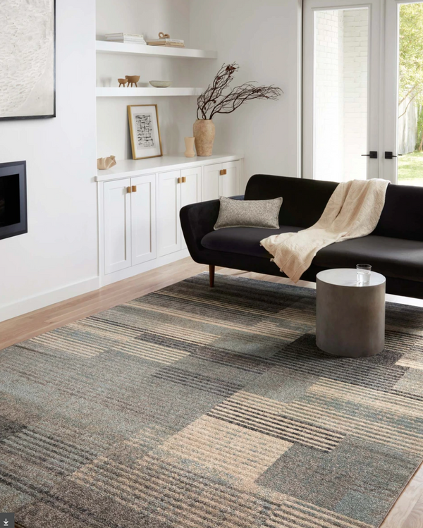 Bowery Storm and Taupe Area Rug