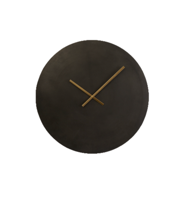 Large Aluminum Wall Clock - Burnished Black