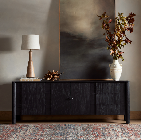 Pollard Media Console - Brushed Ebony Oak